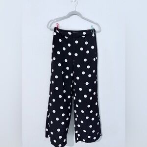 Banana Republic Black and White Polka Dot Wide Leg Pants